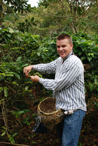 Ted Picking Coffee